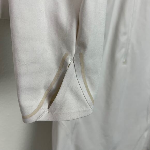 Athleta Women's Size Large Run Free Half Zip Long Sleeve Pullover White - Picture 5 of 14